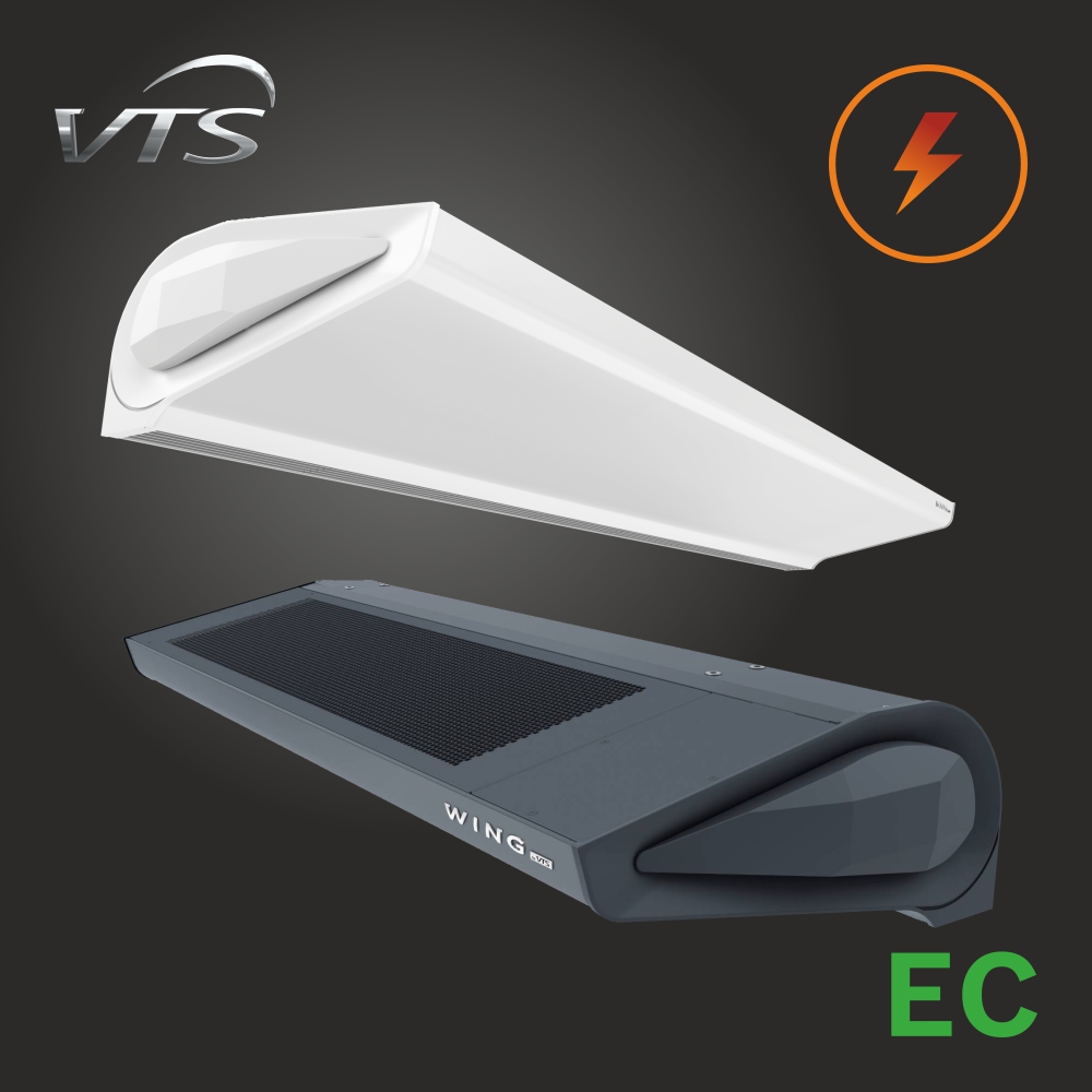Тепловая завеса Wing E EC VTS (Польша) электрическая, энергоэффективный двигатель