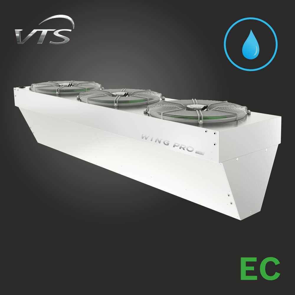 Тепловая завеса Wing PRO W R1 EC VTS (Польша) водяная, энергоэффективный двигатель, однорядный теплообменник