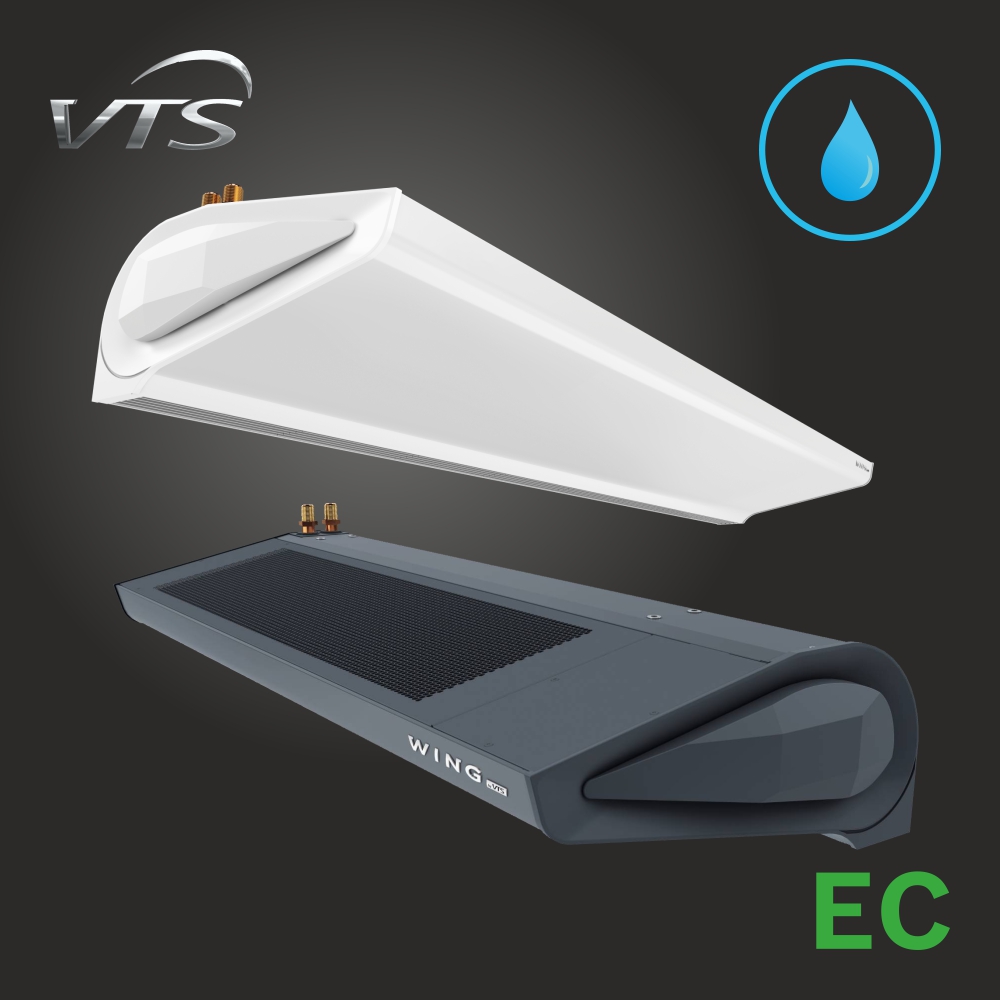 Тепловая завеса Wing W EC VTS (Польша) водяная, энергоэффективный двигатель