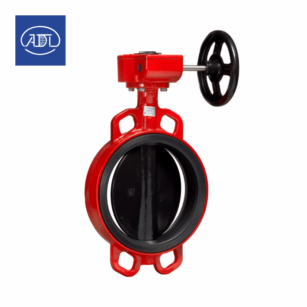 Затвор дисковый поворотный Гранвэл ЗПВС с редуктором ADL (Россия) чугунный