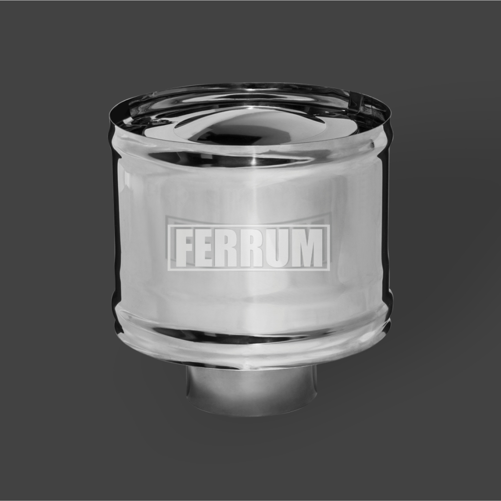Зонт-К с ветрозащитой Ferrum (по конденсату) нерж. AISI 430