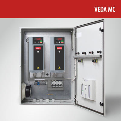 Шкаф управления двумя двигателями или насосами с преобразователями частоты VF-101 Veda (Россия)