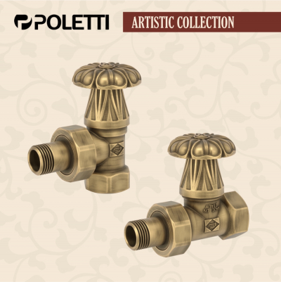 Вентиль регулирующий Artistic Collection Carlo Poletti (Италия) бронзовый радиаторный
