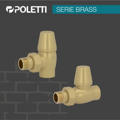 Клапан запорный Serie Brass Carlo Poletti (Италия) латунный радиаторный