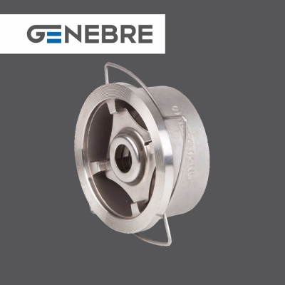 Обратный клапан 2415 Genebre (Испания) дисковый, пружинный, нерж. сталь 316, межфланцевый